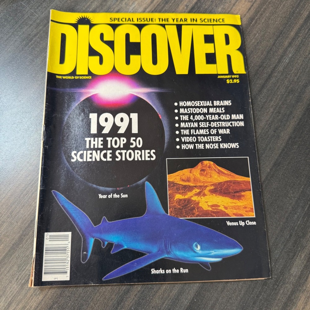 Discover Magazine January 1992 Special Issue Year in Science Top 50 Science